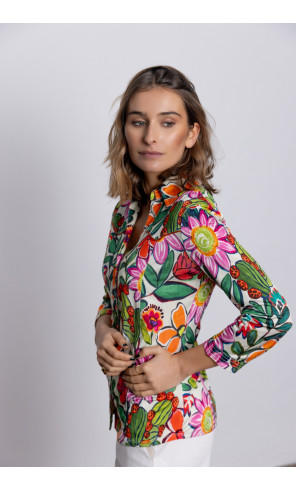 Camiseta Botonadura Print Floral BMB & Co.