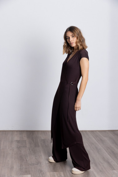 Chaleco Largo Cruzado Chocolate BMB & Co.