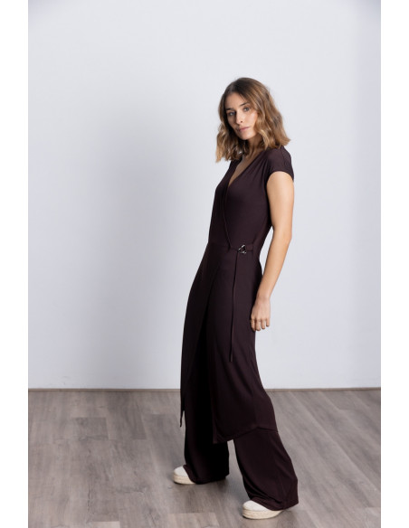 Chaleco Largo Cruzado Chocolate BMB & Co.