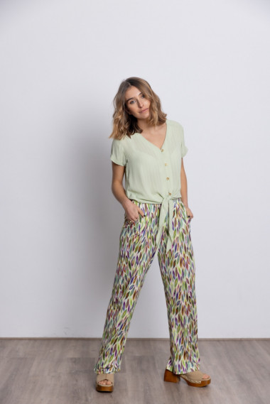 Pantalón Estampado Extra Confort Con Pinzas BMB & Co.