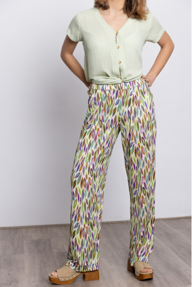 Pantalón Estampado Extra Confort Con Pinzas BMB & Co.