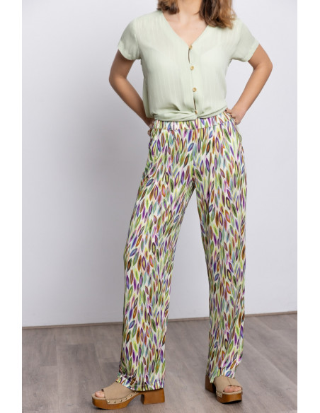 Pantalón Estampado Extra Confort Con Pinzas BMB & Co.