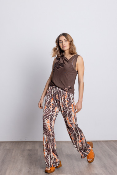 Pantalon Con Pinzas Estampado Extra Confort BMB & Co.