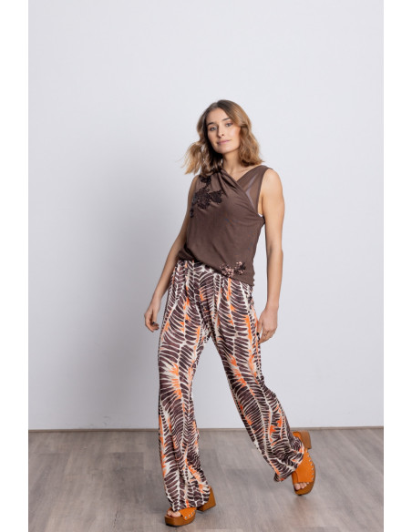 Pantalon Con Pinzas Estampado Extra Confort BMB & Co.