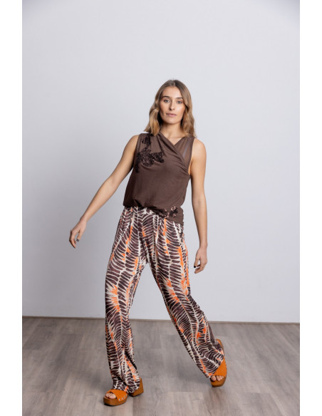 Pantalon Con Pinzas Estampado Extra Confort BMB & Co.