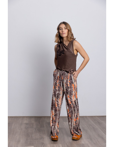 Pantalon Con Pinzas Estampado Extra Confort BMB & Co.