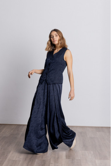 Pantalon Ancho Aberturas Jacquard BMB & Co.