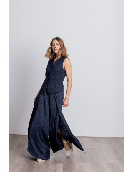 Pantalon Ancho Aberturas Jacquard BMB & Co.