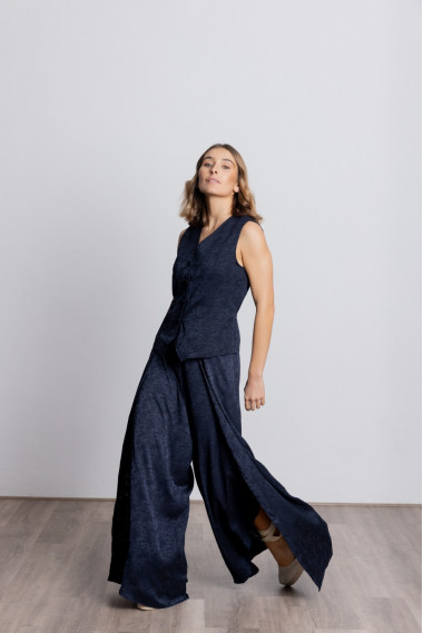 Pantalon Ancho Aberturas Jacquard BMB & Co.