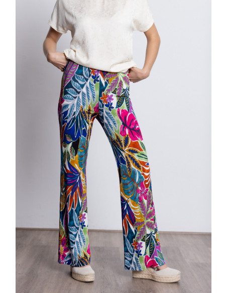 Pantalon Recto Estampado Floral  BMB & Co.