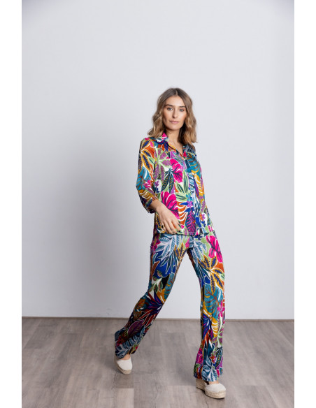 Pantalon Recto Estampado Floral  BMB & Co.