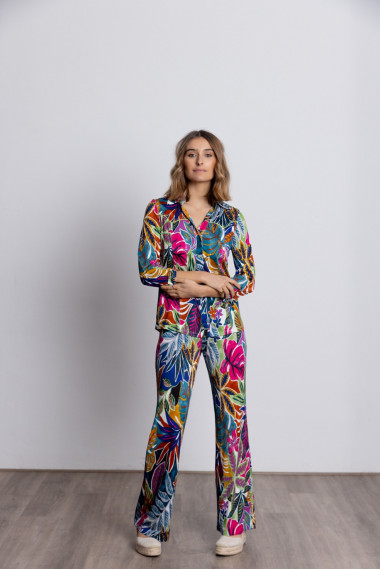 Pantalon Recto Estampado Floral  BMB & Co.