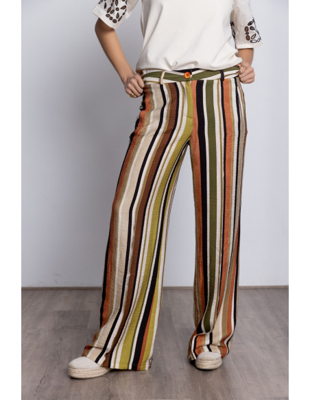 Pantalon Ancho Rayas BMB & Co.