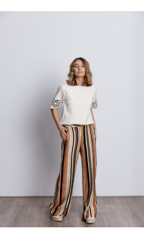 Pantalon Ancho Rayas BMB & Co.