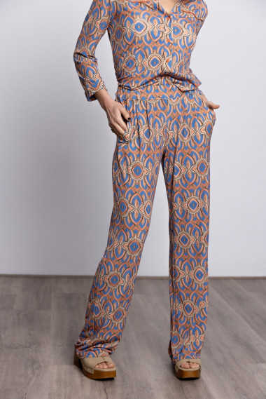 Pantalón Estampado Con Pinzas BMB & Co.