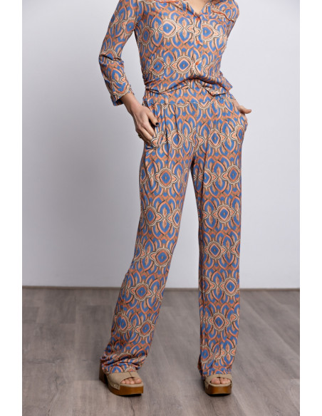 Pantalón Estampado Con Pinzas BMB & Co.