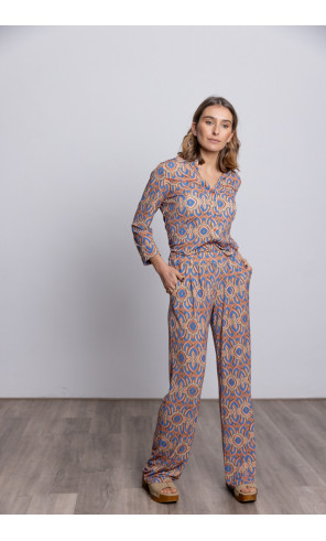 Pantalón Estampado Con Pinzas BMB & Co.