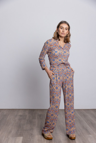 Pantalón Estampado Con Pinzas BMB & Co.