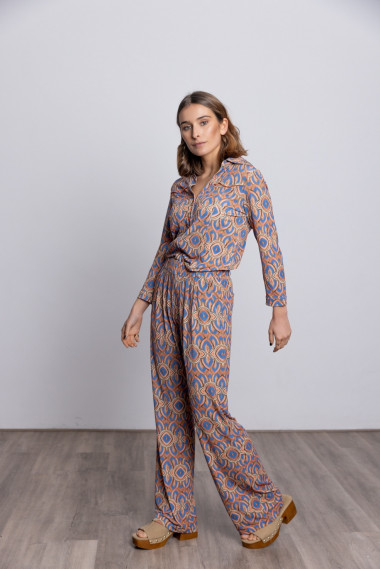 Pantalón Estampado Con Pinzas BMB & Co.