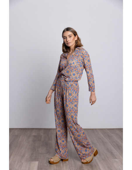 Pantalón Estampado Con Pinzas BMB & Co.