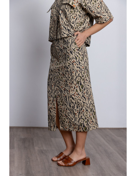 Falda Midi Animal Print BMB & Co.