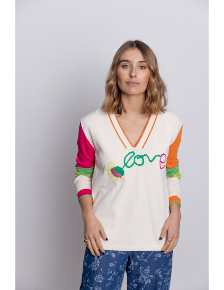 Jersey Punto Fino Con Bordado BMB & Co.