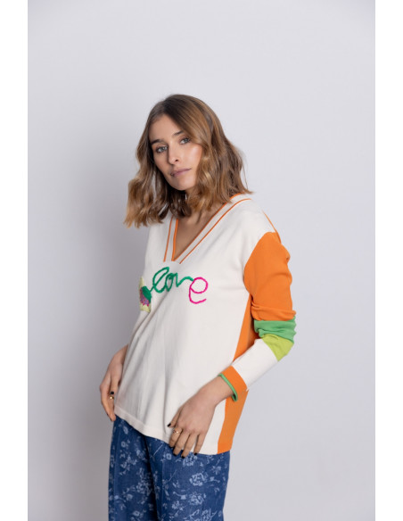 Jersey Punto Fino Con Bordado BMB & Co.