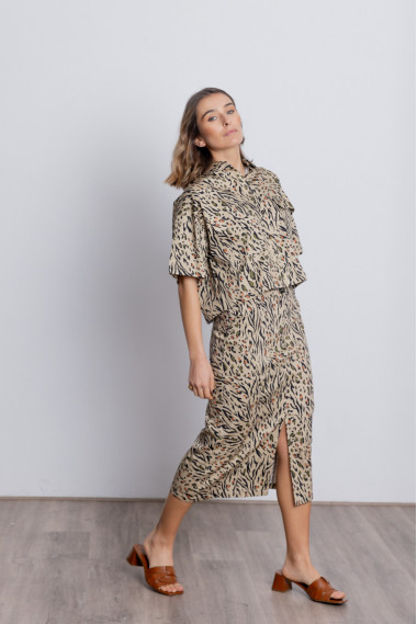 Falda Midi Animal Print BMB & Co.