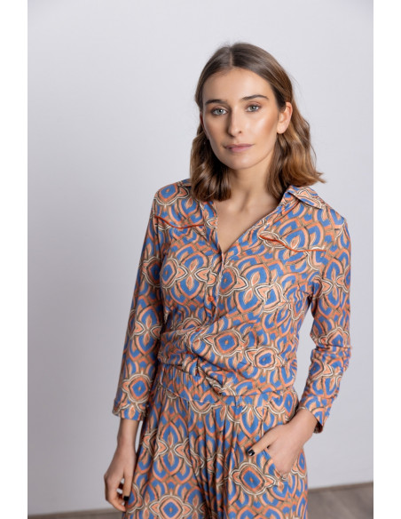 Camiseta Entallada Print Geometrico BMB & Co.