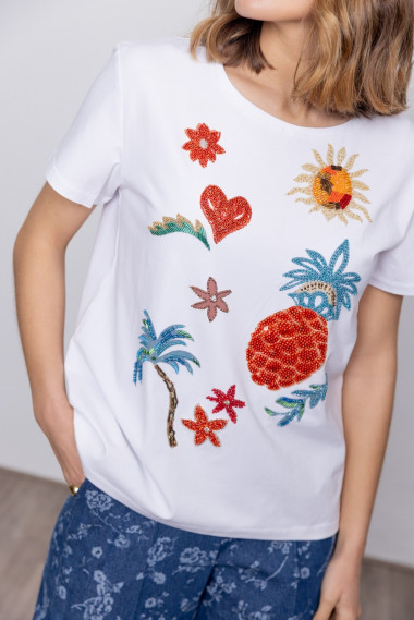 Camiseta Algodón Pedrería BMB & Co.