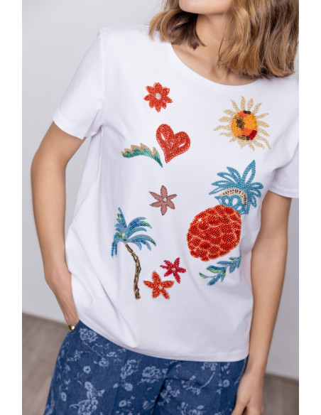 Camiseta Algodón Pedrería BMB & Co.