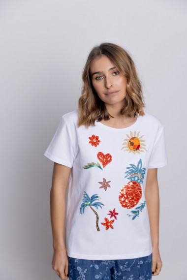 Camiseta Algodón Pedrería BMB & Co.