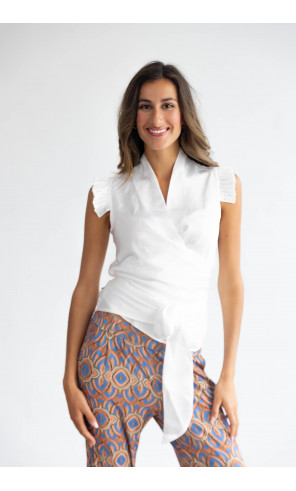 Blusa Sin Mangas Cruzada Cruda BMB & Co.