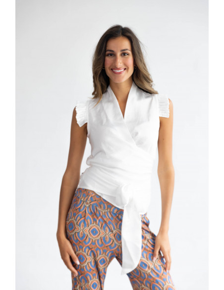 Blusa Sin Mangas Cruzada Cruda BMB & Co.