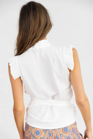 Blusa Sin Mangas Cruzada Cruda BMB & Co.