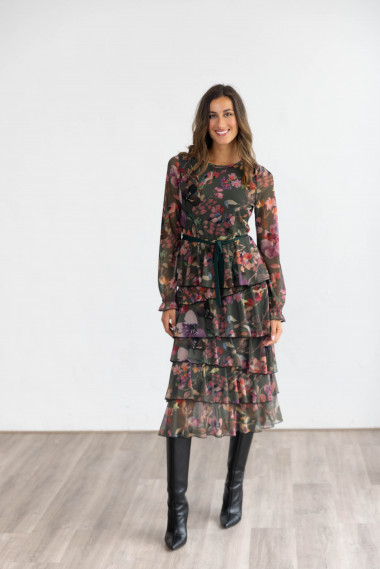 Vestido Midi Tul Flores BMB & Co.