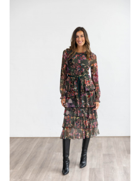 Vestido Midi Tul Flores BMB & Co.