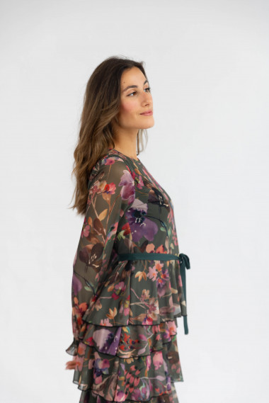 Vestido Midi Tul Flores BMB & Co.