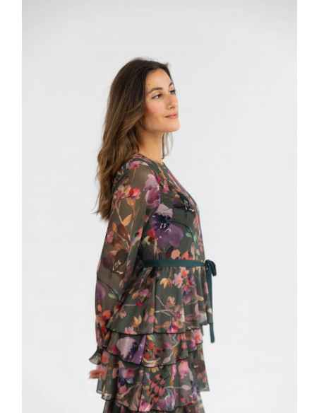 Vestido Midi Tul Flores BMB & Co.