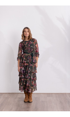 Vestido Midi Tul Flores BMB & Co.
