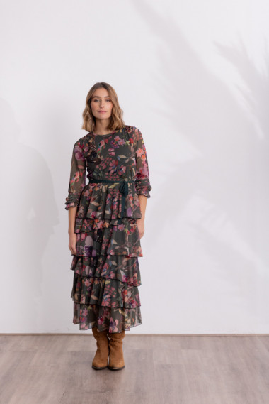 Vestido Midi Tul Flores BMB & Co.