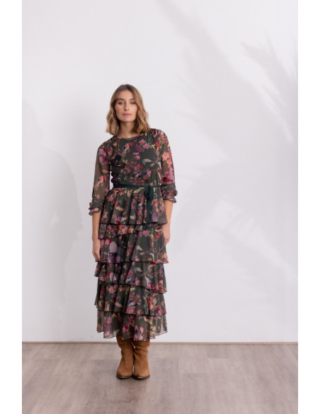 Vestido Midi Tul Flores BMB & Co.