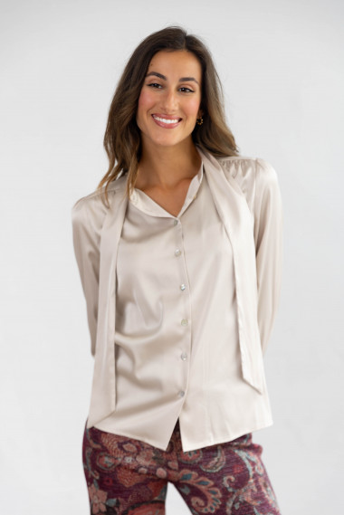 Blusa Beige Satinada BMB & Co.