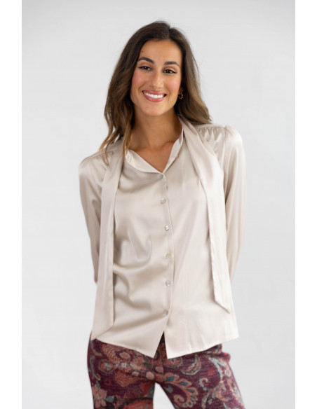 Blusa Beige Satinada BMB & Co.