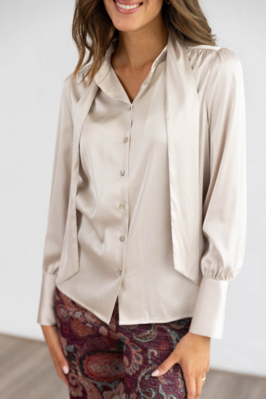 Blusa Beige Satinada BMB & Co.