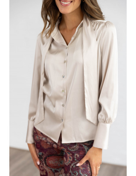 Blusa Beige Satinada BMB & Co.