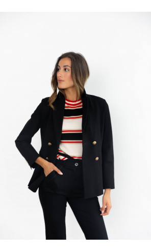 Blazer Negra Cruzada Extra Comfort BMB & Co.