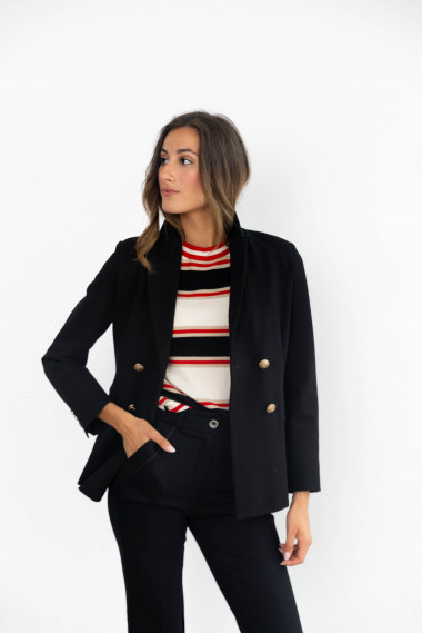 Blazer Negra Cruzada Extra Comfort BMB & Co.