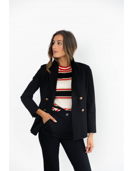 Blazer Negra Cruzada Extra Comfort BMB & Co.