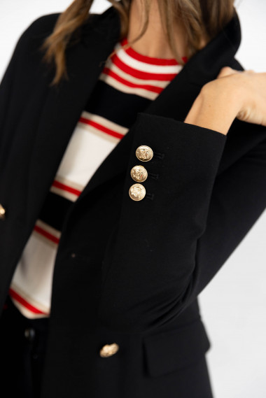 Blazer Negra Cruzada Extra Comfort BMB & Co.